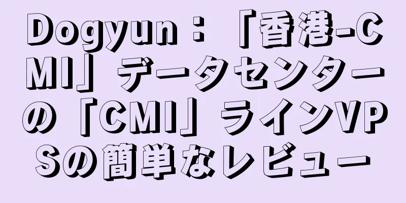 Dogyun：「香港-CMI」データセンターの「CMI」ラインVPSの簡単なレビュー