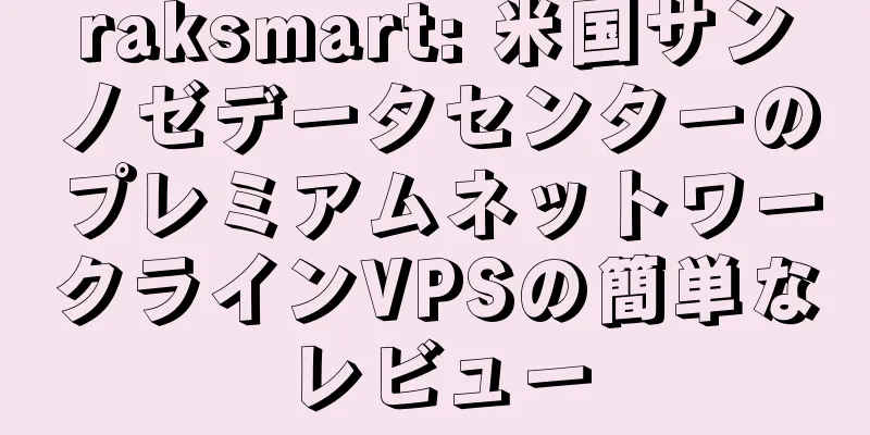 raksmart: 米国サンノゼデータセンターのプレミアムネットワークラインVPSの簡単なレビュー