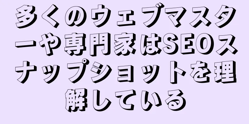 多くのウェブマスターや専門家はSEOスナップショットを理解している