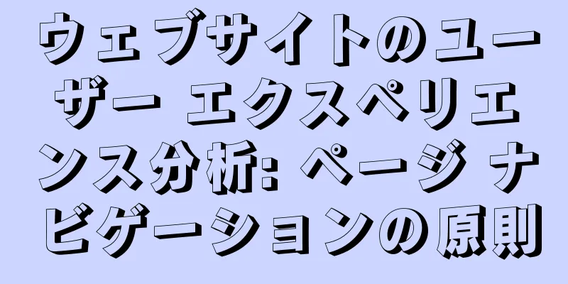 ウェブサイトのユーザー エクスペリエンス分析: ページ ナビゲーションの原則