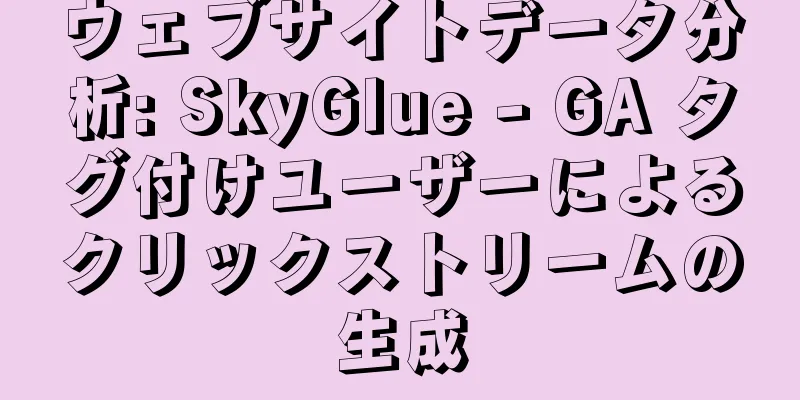 ウェブサイトデータ分析: SkyGlue - GA タグ付けユーザーによるクリックストリームの生成