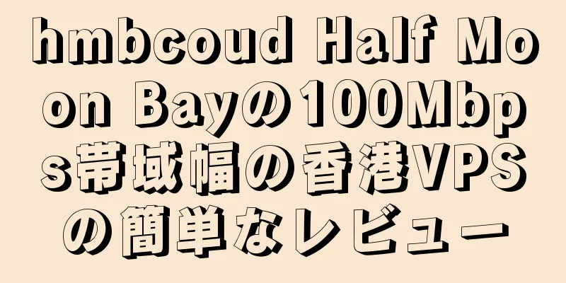hmbcoud Half Moon Bayの100Mbps帯域幅の香港VPSの簡単なレビュー