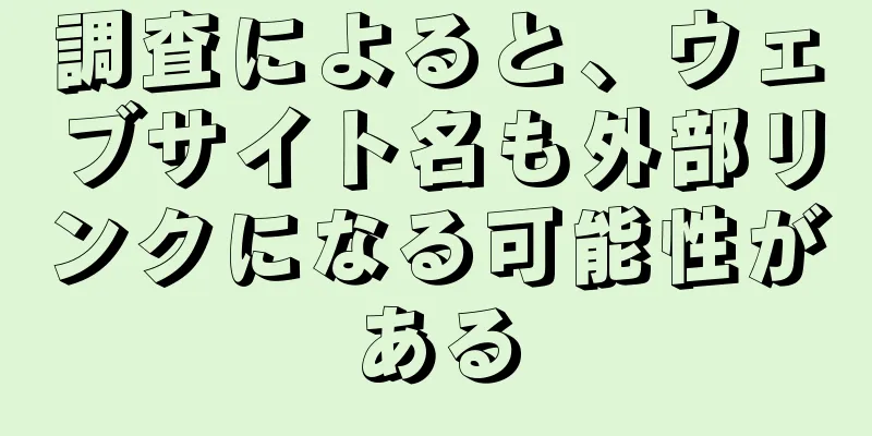 調査によると、ウェブサイト名も外部リンクになる可能性がある
