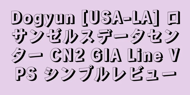 Dogyun [USA-LA] ロサンゼルスデータセンター CN2 GIA Line VPS シンプルレビュー