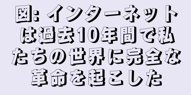 図: インターネットは過去10年間で私たちの世界に完全な革命を起こした