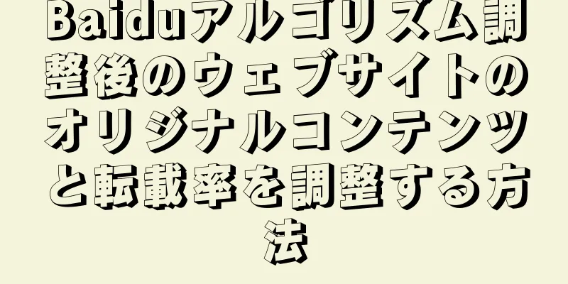 Baiduアルゴリズム調整後のウェブサイトのオリジナルコンテンツと転載率を調整する方法