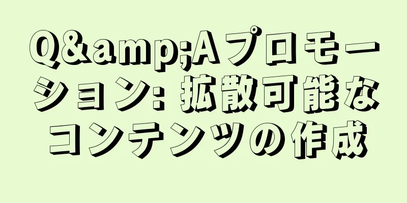Q&Aプロモーション: 拡散可能なコンテンツの作成