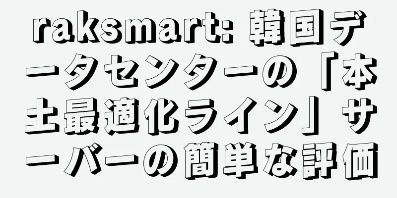 raksmart: 韓国データセンターの「本土最適化ライン」サーバーの簡単な評価