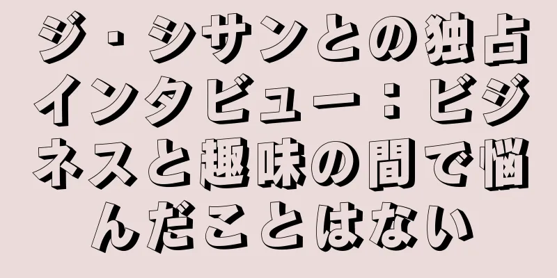 ジ・シサンとの独占インタビュー：ビジネスと趣味の間で悩んだことはない