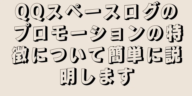 QQスペースログのプロモーションの特徴について簡単に説明します