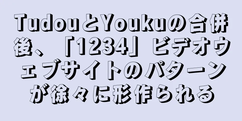 TudouとYoukuの合併後、「1234」ビデオウェブサイトのパターンが徐々に形作られる