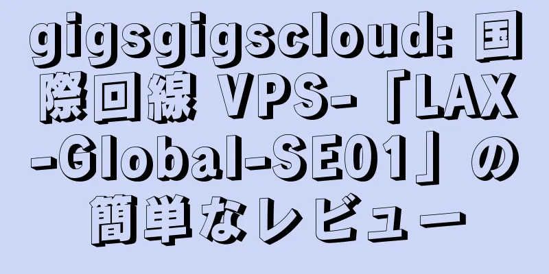 gigsgigscloud: 国際回線 VPS-「LAX-Global-SE01」の簡単なレビュー