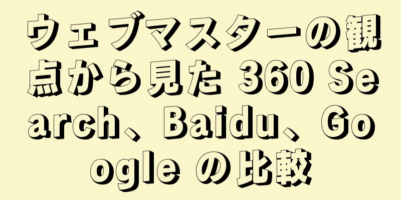 ウェブマスターの観点から見た 360 Search、Baidu、Google の比較