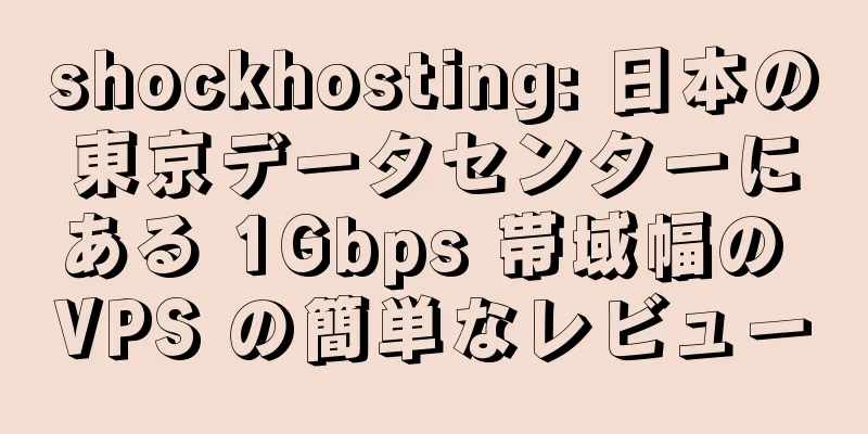 shockhosting: 日本の東京データセンターにある 1Gbps 帯域幅の VPS の簡単なレビュー