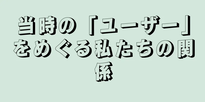 当時の「ユーザー」をめぐる私たちの関係