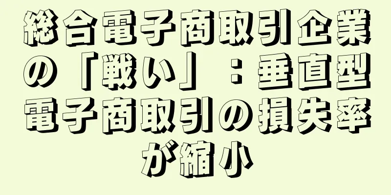総合電子商取引企業の「戦い」：垂直型電子商取引の損失率が縮小