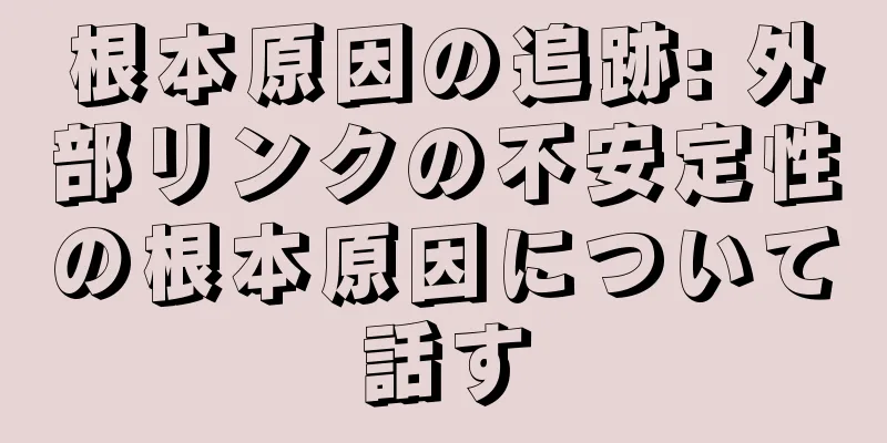根本原因の追跡: 外部リンクの不安定性の根本原因について話す