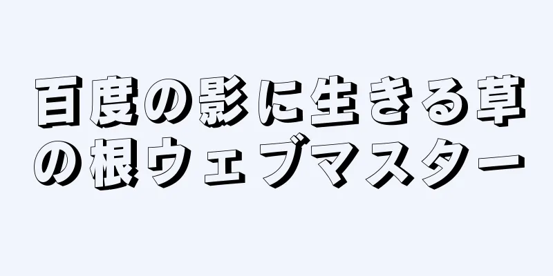 百度の影に生きる草の根ウェブマスター
