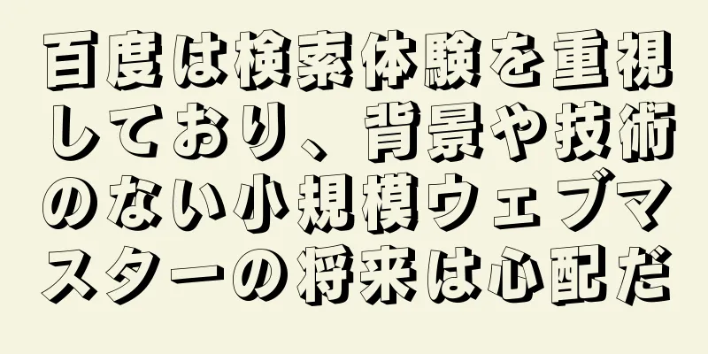 百度は検索体験を重視しており、背景や技術のない小規模ウェブマスターの将来は心配だ