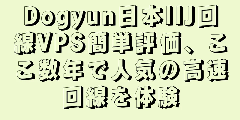 Dogyun日本IIJ回線VPS簡単評価、ここ数年で人気の高速回線を体験