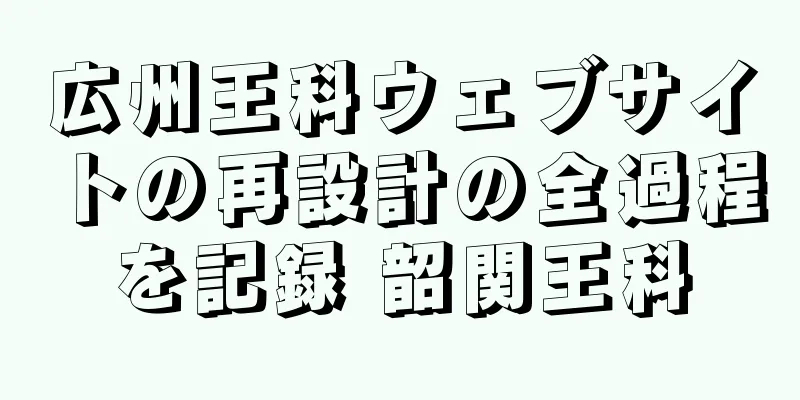 広州王科ウェブサイトの再設計の全過程を記録 韶関王科