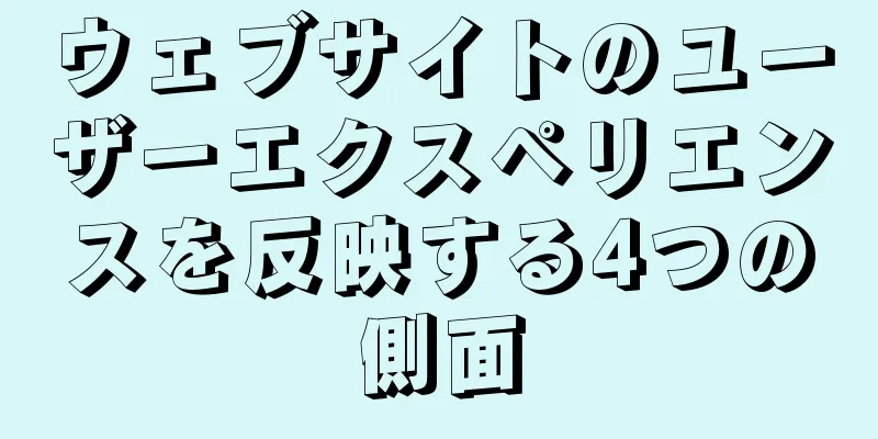ウェブサイトのユーザーエクスペリエンスを反映する4つの側面