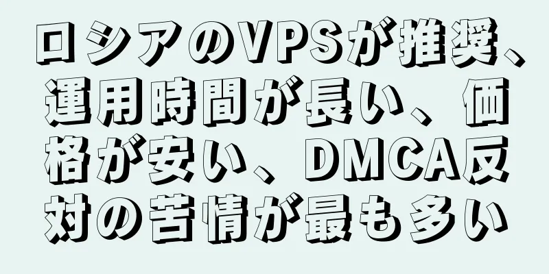 ロシアのVPSが推奨、運用時間が長い、価格が安い、DMCA反対の苦情が最も多い
