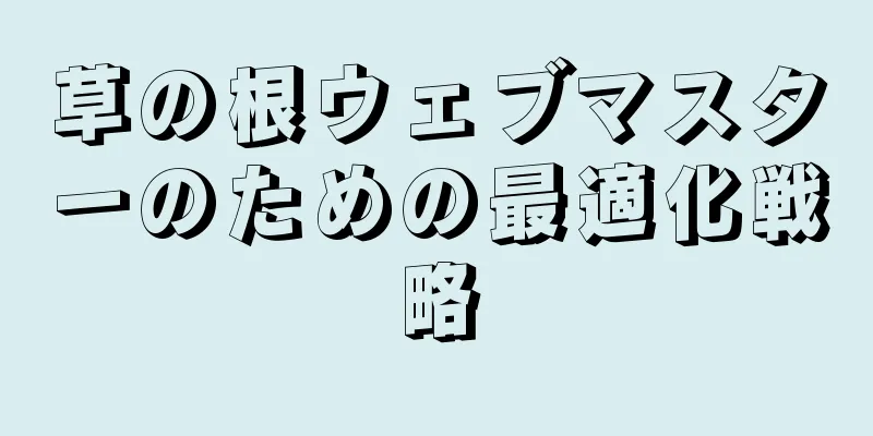 草の根ウェブマスターのための最適化戦略