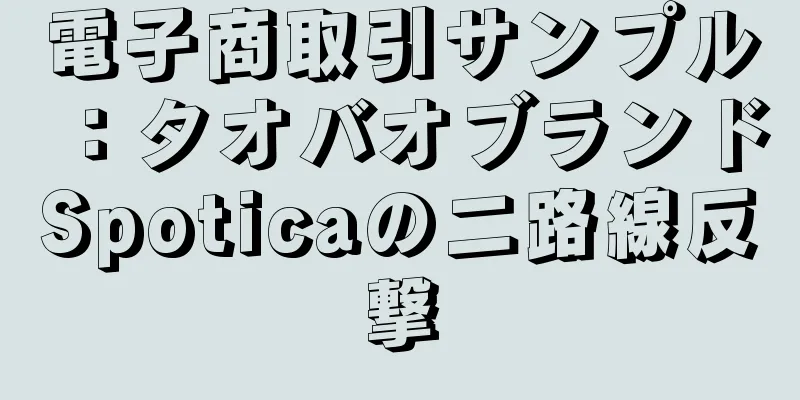 電子商取引サンプル：タオバオブランドSpoticaの二路線反撃