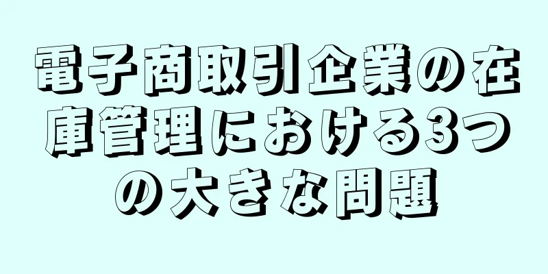 電子商取引企業の在庫管理における3つの大きな問題