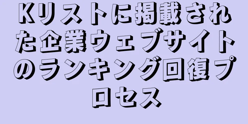 Kリストに掲載された企業ウェブサイトのランキング回復プロセス