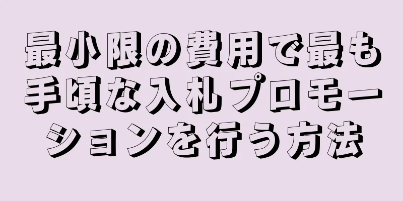 最小限の費用で最も手頃な入札プロモーションを行う方法