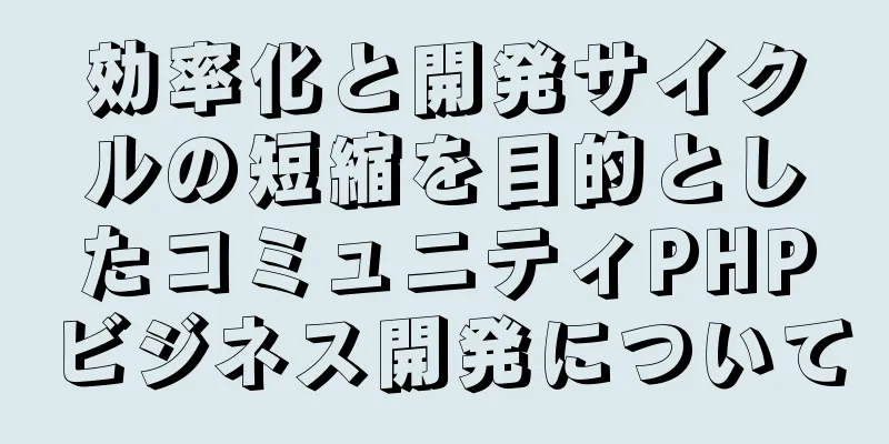 効率化と開発サイクルの短縮を目的としたコミュニティPHPビジネス開発について