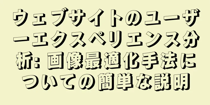 ウェブサイトのユーザーエクスペリエンス分析: 画像最適化手法についての簡単な説明