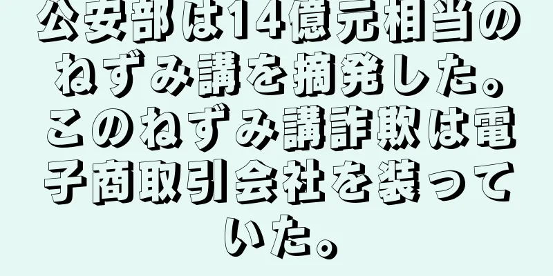 公安部は14億元相当のねずみ講を摘発した。このねずみ講詐欺は電子商取引会社を装っていた。