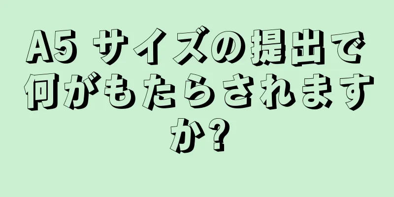 A5 サイズの提出で何がもたらされますか?