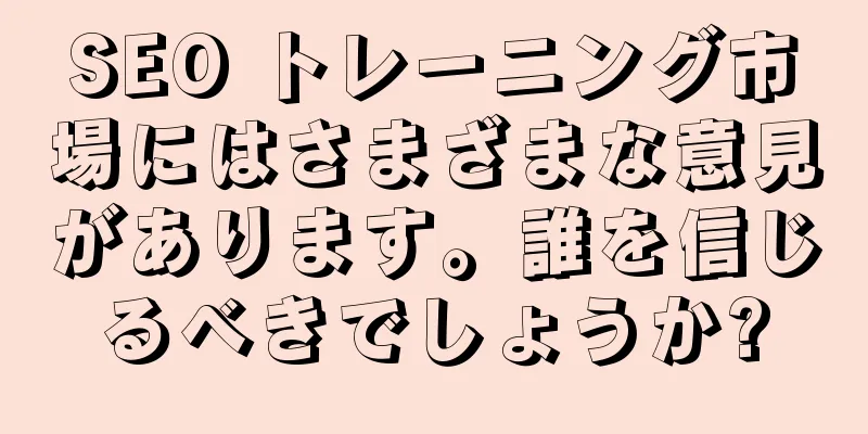 SEO トレーニング市場にはさまざまな意見があります。誰を信じるべきでしょうか?