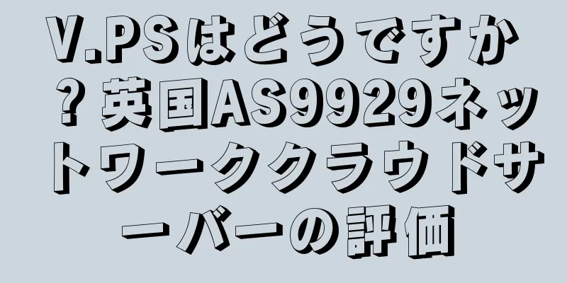 V.PSはどうですか？英国AS9929ネットワーククラウドサーバーの評価