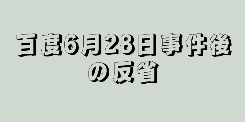 百度6月28日事件後の反省