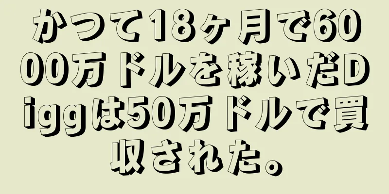 かつて18ヶ月で6000万ドルを稼いだDiggは50万ドルで買収された。