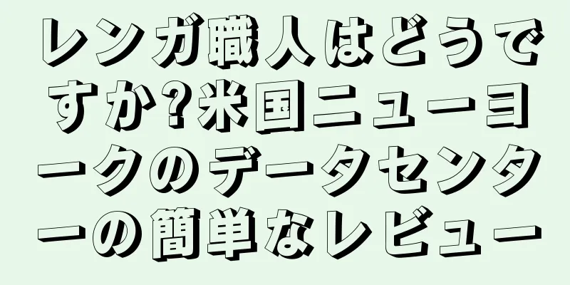 レンガ職人はどうですか?米国ニューヨークのデータセンターの簡単なレビュー