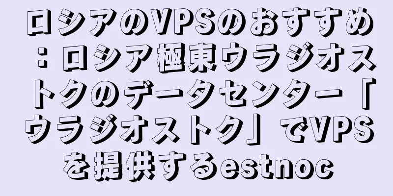 ロシアのVPSのおすすめ：ロシア極東ウラジオストクのデータセンター「ウラジオストク」でVPSを提供するestnoc