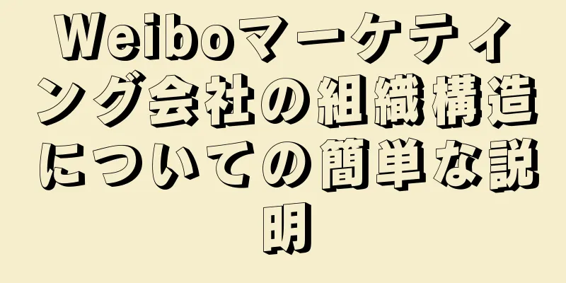 Weiboマーケティング会社の組織構造についての簡単な説明
