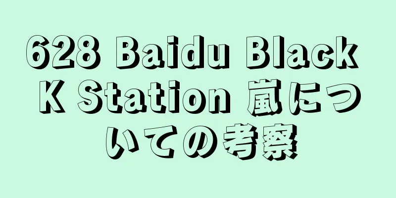 628 Baidu Black K Station 嵐についての考察