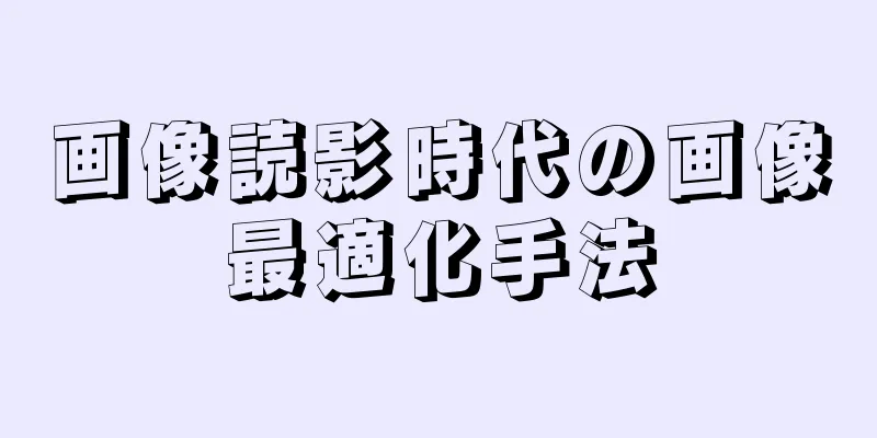 画像読影時代の画像最適化手法