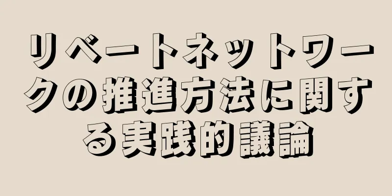 リベートネットワークの推進方法に関する実践的議論