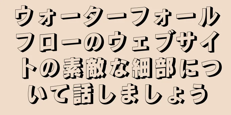 ウォーターフォールフローのウェブサイトの素敵な細部について話しましょう