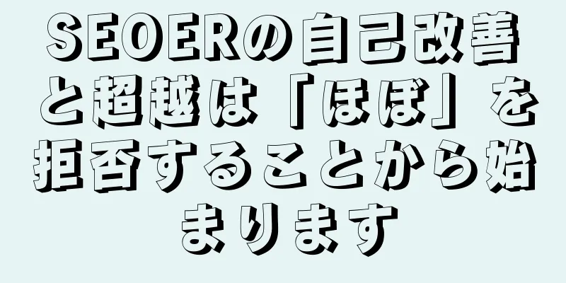 SEOERの自己改善と超越は「ほぼ」を拒否することから始まります
