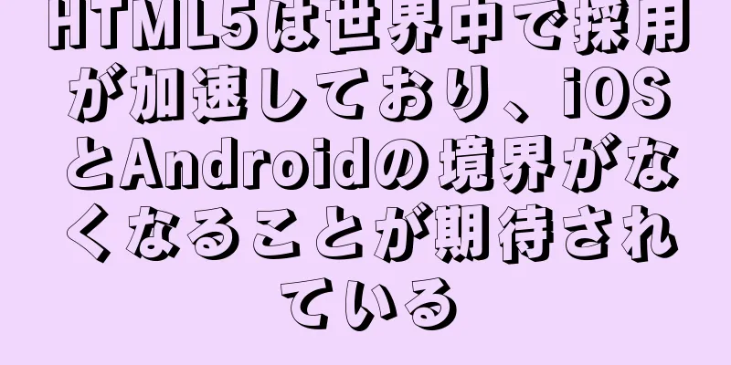 HTML5は世界中で採用が加速しており、iOSとAndroidの境界がなくなることが期待されている