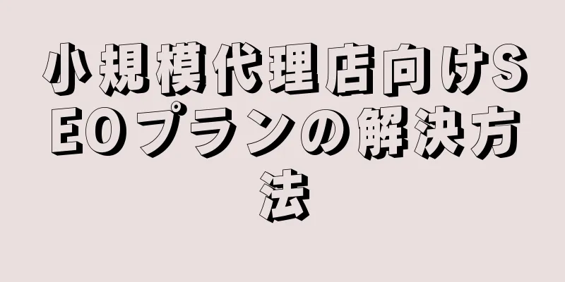 小規模代理店向けSEOプランの解決方法
